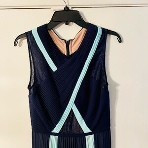 BCBGMaxAzria Black and Mint Maxi Dress